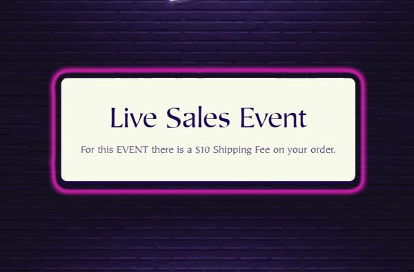 Live Sales Event