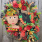 Juneteenth African American Lady (red shirt) 22" Wreath