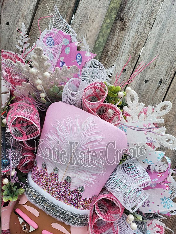 Nutcracker Pink Holiday 22" Wreath