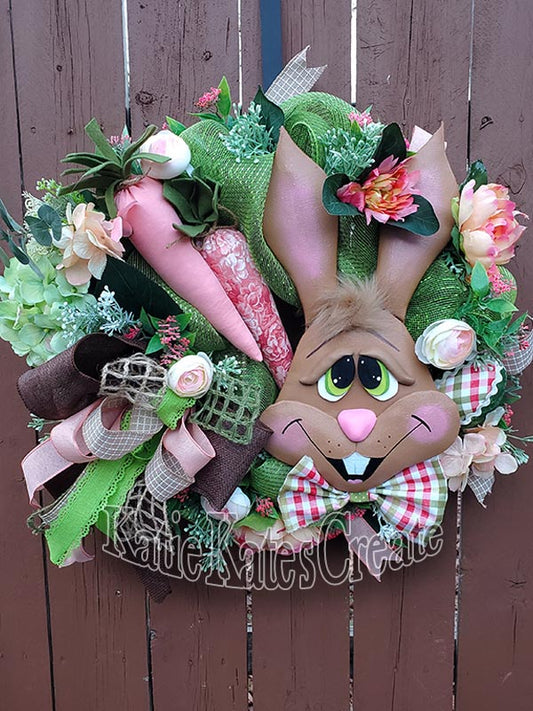 Easter Bunnies 22" Double Door Wreath Set