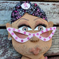 Breast Cancer Awareness African American  Wreath / Swag Attachment (honey)