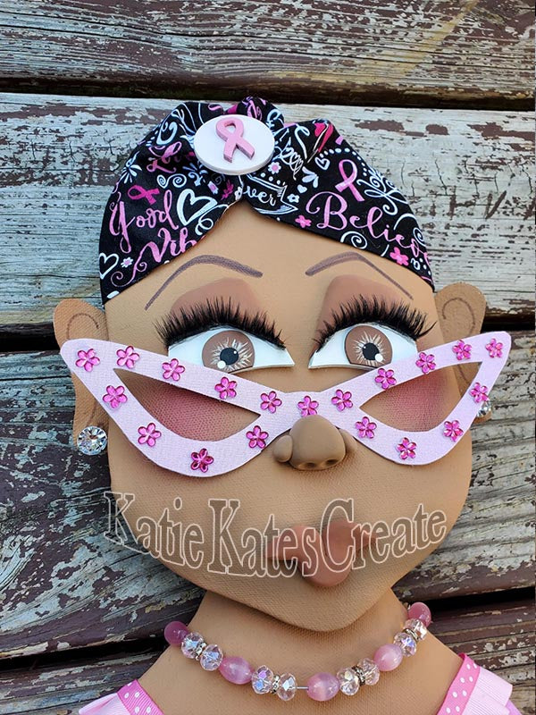 Breast Cancer Awareness African American  Wreath / Swag Attachment (honey)