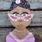 Breast Cancer Awareness African American  Wreath / Swag Attachment (honey)