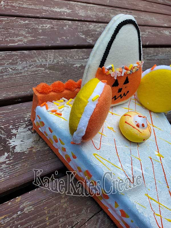 Candy Corn Slice of Pie Halloween Wreath / Swag Attachment