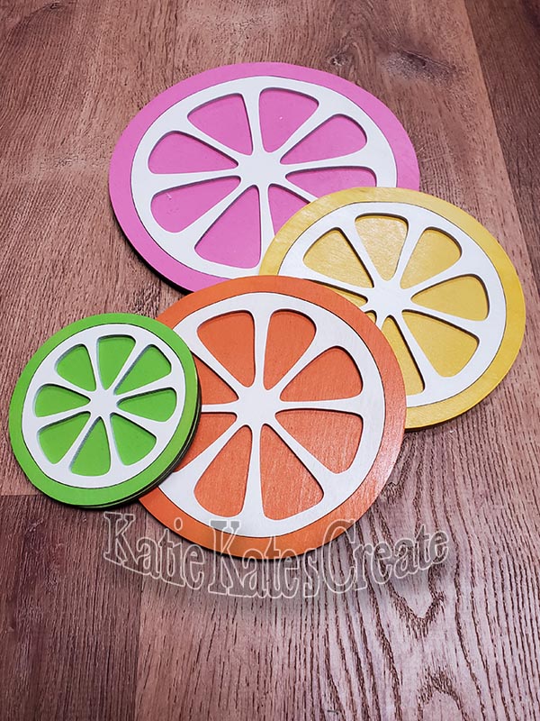 Citrus Theme Wood Cutouts no Seeds