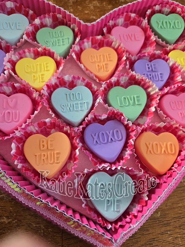 Faux Valentines Box of Conversation Hearts Wreath Attachment