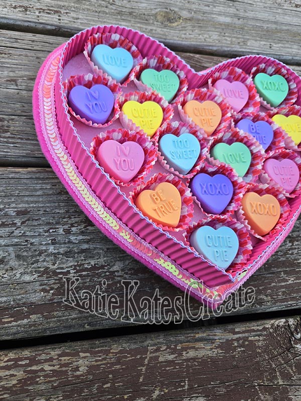 Faux Valentines Box of Conversation Hearts Wreath Attachment