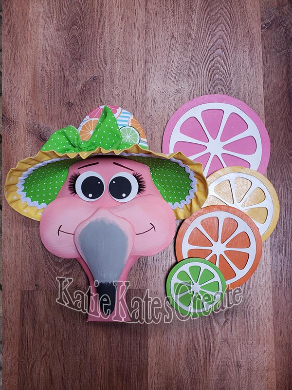 Sangria the Flamingo and Citrus Rounds Wreath / Swag Attachment Set