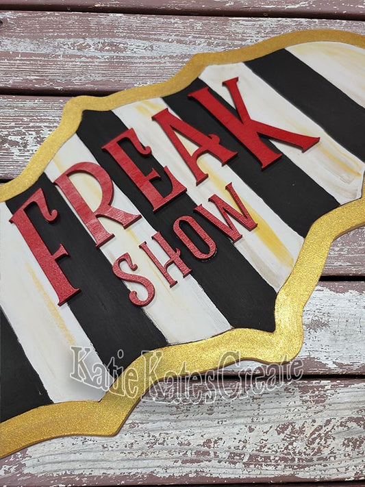 Freak Show Wooden Wreath Attachment