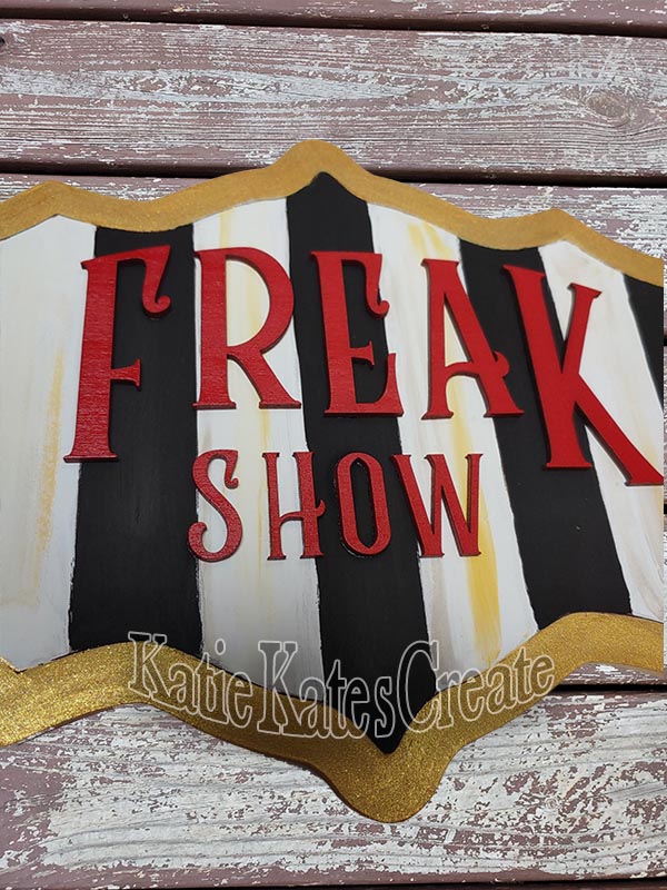 Freak Show Wooden Wreath Attachment