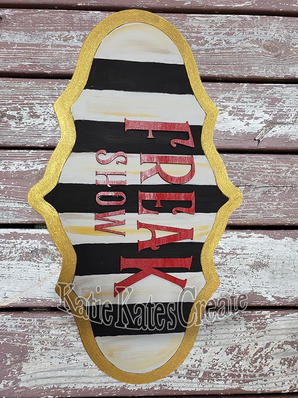 Freak Show Wooden Wreath Attachment