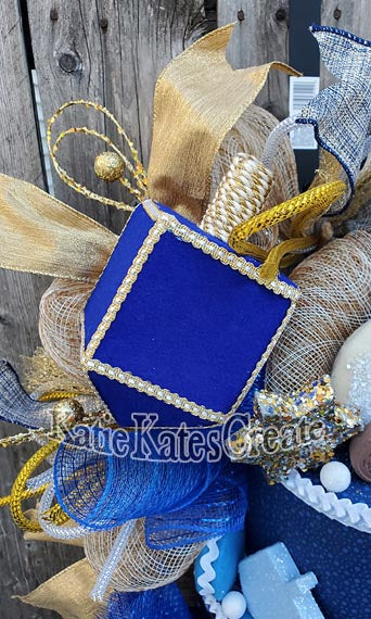 Hanukkah Cake Full Length Door Wreath / Swag