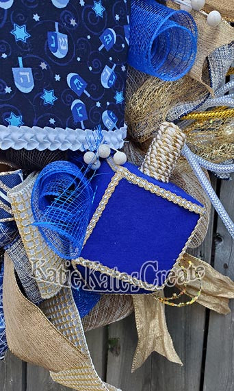 Hanukkah Cake Full Length Door Wreath / Swag