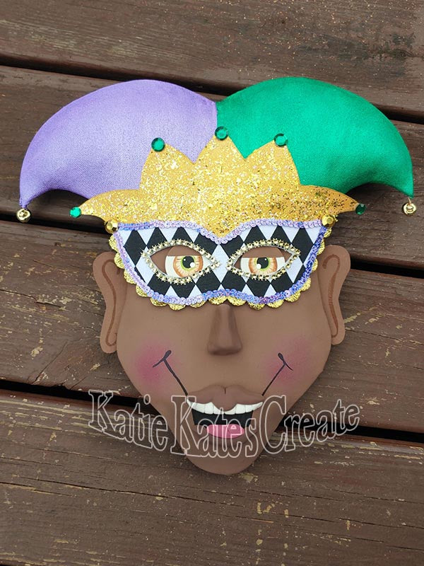 Mardi Gras Jester Wreath Attachment / Swag Attachment (Purple & Green)