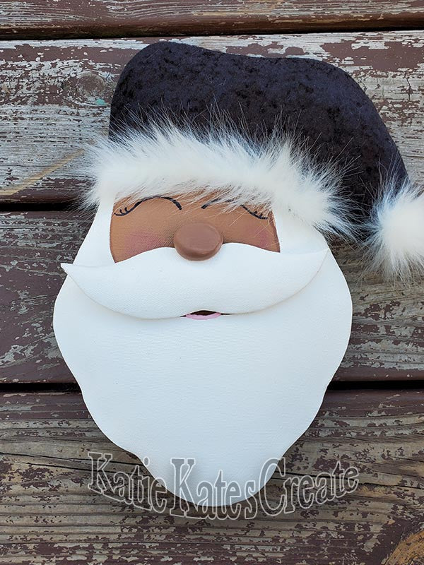 Jolly Nick African American Christmas Wreath Attachment (Black Hat Honey)