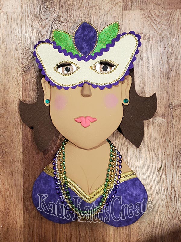 Marnie the Mardi Gras Krewe Wreath / Swag Attachment (Honey)