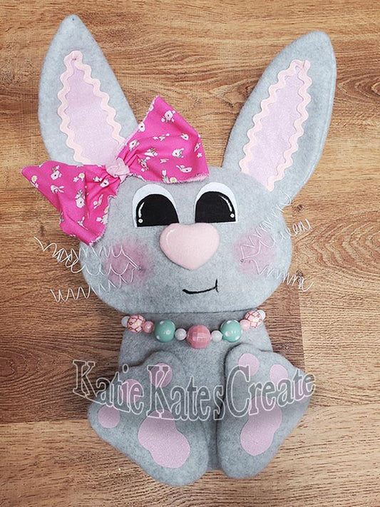 Mrs. Bougie Bunny Easter Wreath / Swag Attachment (grey)