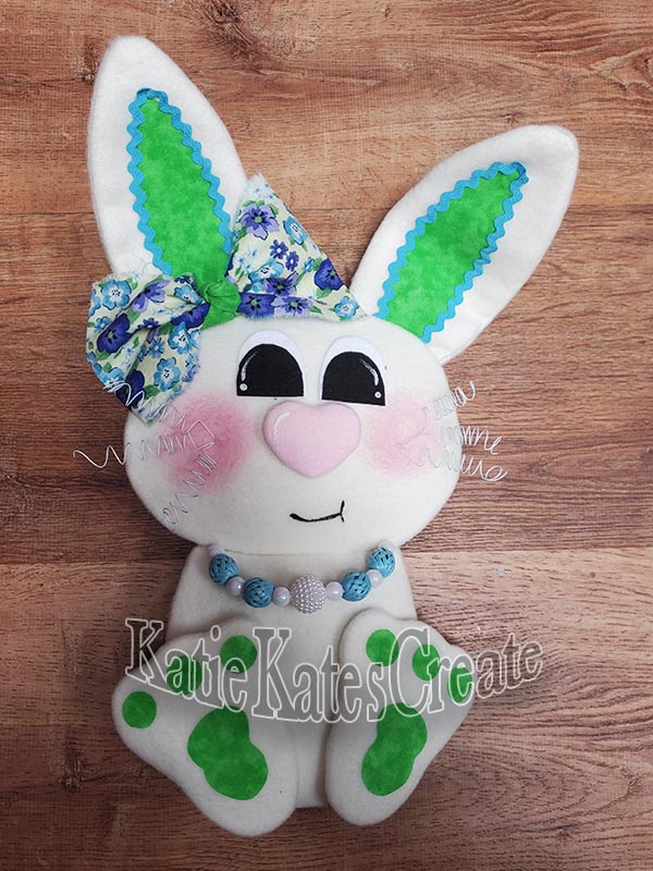 Mrs. Bougie Bunny Easter Wreath / Swag Attachment (white)