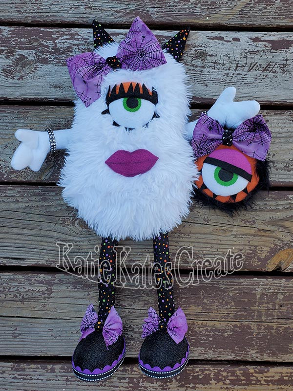 One Eyed Purple Monster Wreath / Swag Attachment Set (Female)