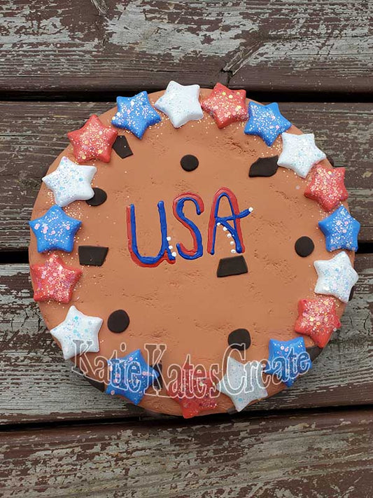 Faux Patriotic Cookie Cake Tutorial