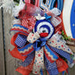 Patriotic 22" Balloon Wreath with USA Sign