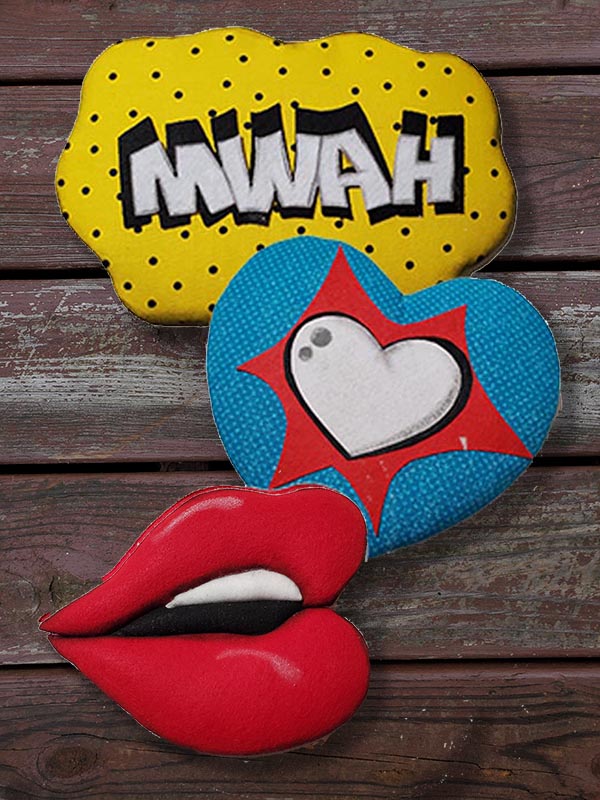 Pop Art Valentine's Wreath / Swag Attachment Set