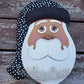 African American Santa & Mrs. Claus Black Hat Christmas Wreath / Swag Attachment Set (Honey)