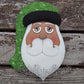 African American Mini Santa & Mrs. Clause Christmas Wreath / Swag Attachment Set (Green Swirl Attire) (Honey)