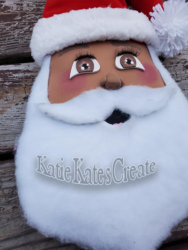 Santa Clause Christmas Wreath / Swag Attachment (Honey)