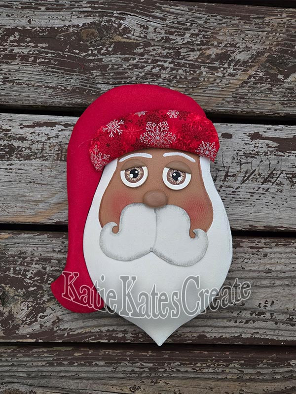 African American Mini Santa & Mrs. Clause Christmas Wreath / Swag Attachment Set (Red Attire) (Honey)