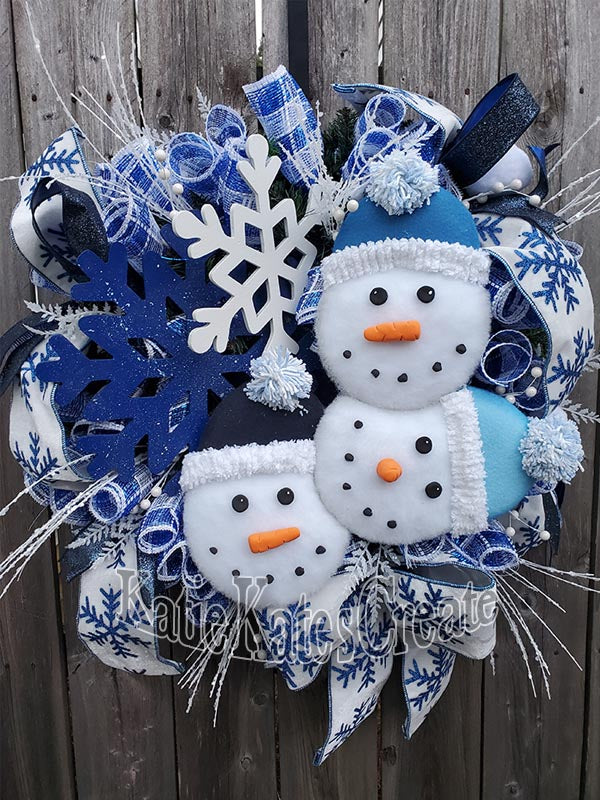 Snow People Winter Season 22" Wreath