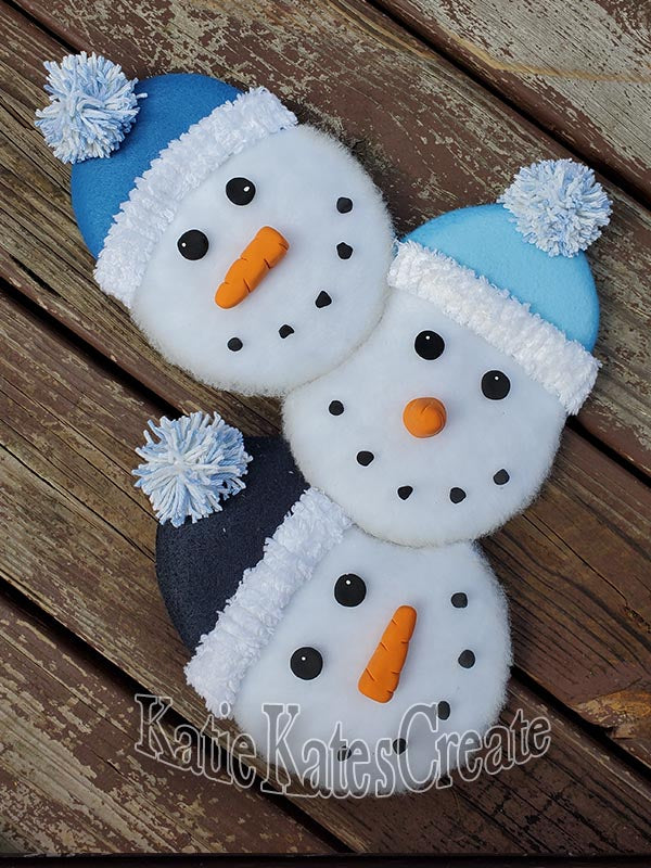 Snow People Christmas Wreath / Swag Attachment (Blues)