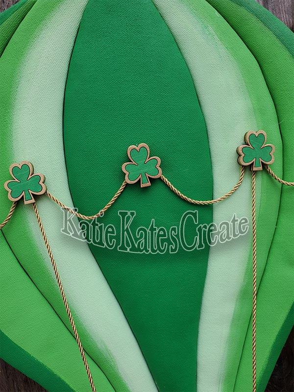 Shamrock St. Patty's Day Hot Air Balloon Wreath / Swag Attachment