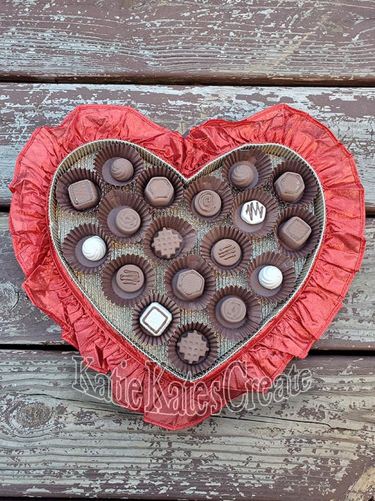 Faux Valentines Box of Chocolates Wreath Attachment