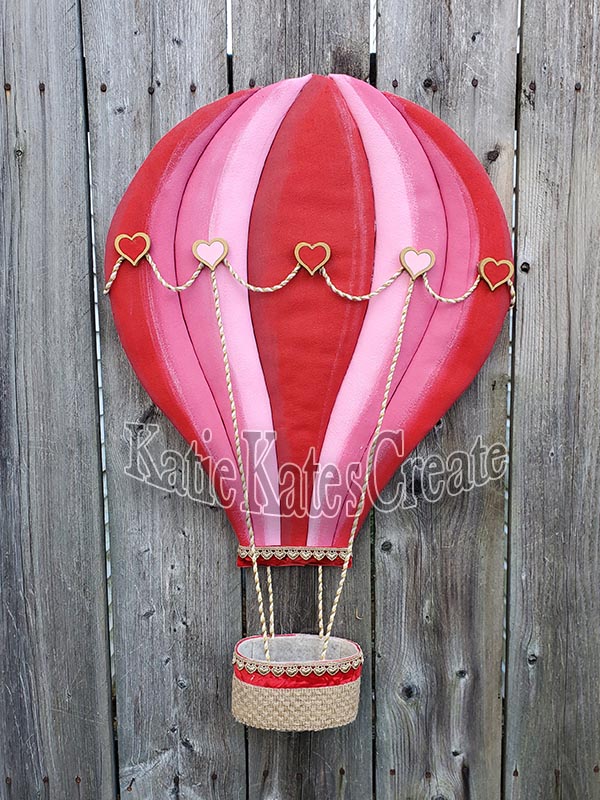 Valentine's Day Hot Air Balloon Wreath / Swag Attachment