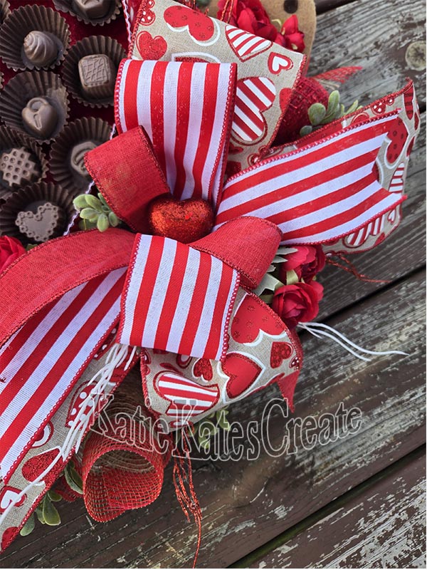 Valentine's Heart Shaped Chocolate Box 22" Wreath