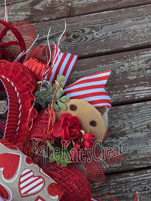 Valentine's Heart Shaped Chocolate Box 22" Wreath