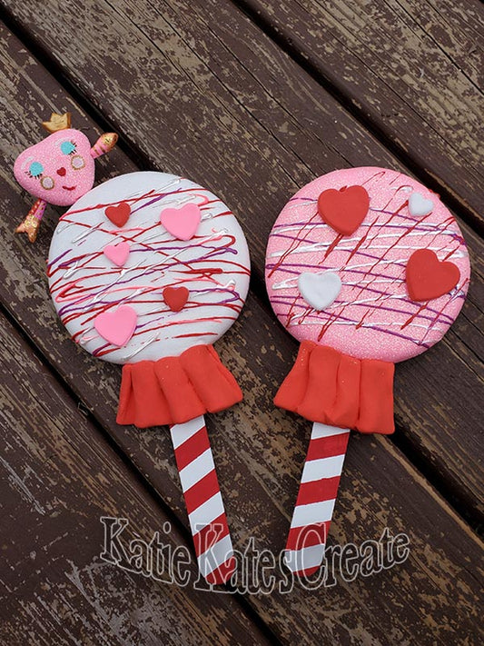 Faux Valentines 5" Lollipops Wreath / Swag Attachment Set