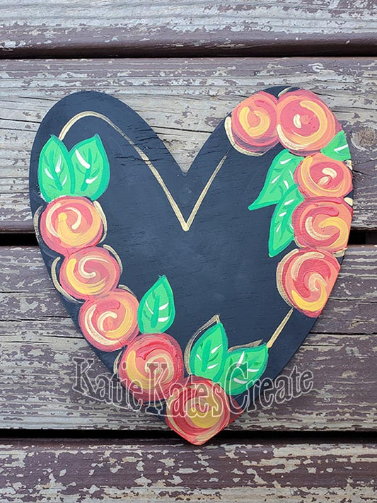 Juneteenth Black Wooden Heart