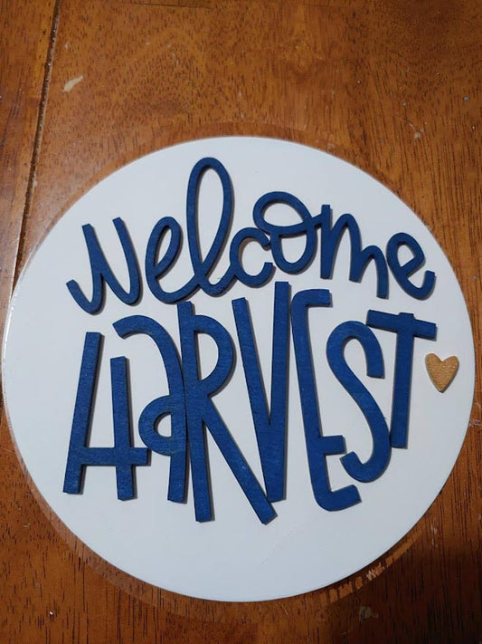 Welcome Harvest 7" Wreath Attachment