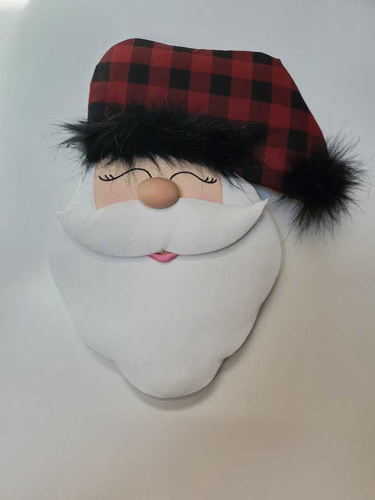 Jolly Nick Christmas Wreath Attachment  (Buffalo Check)