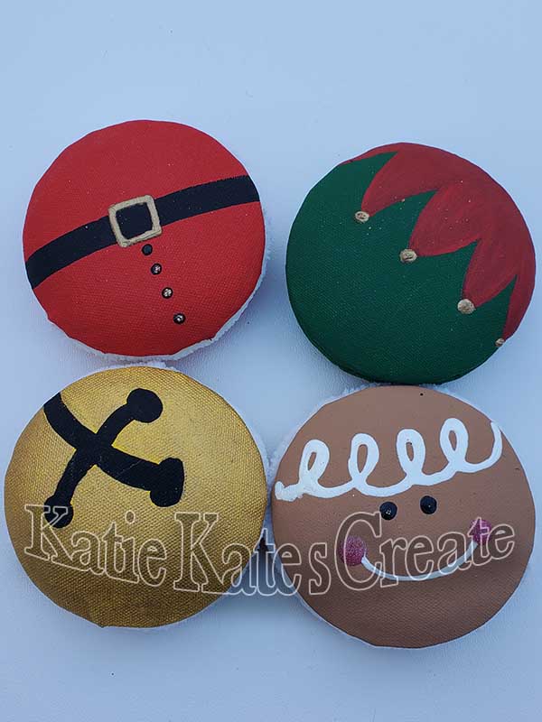 Christmas Ball Macaroons Wreath Embellishments (set of 4)