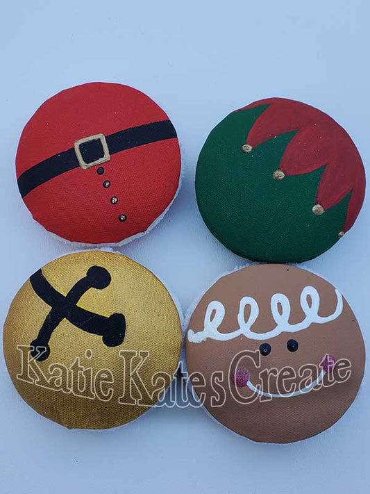 Christmas Ball Macaroons Wreath Embellishments (set of 4)