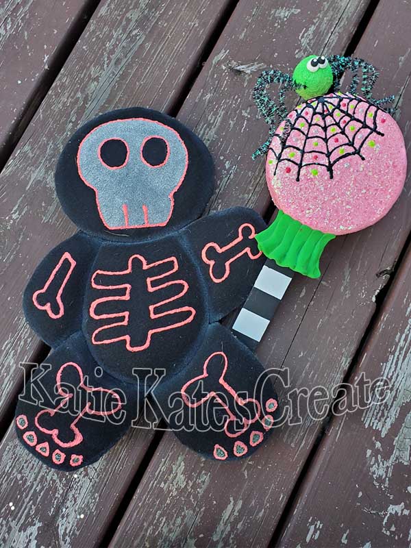 Gingerbread Skeleton Halloween Wreath / Swag Attachment