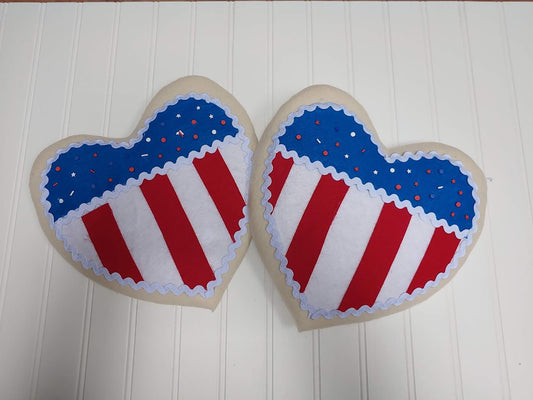 Faux Patriotic Sugar Cookies Wreath Attachment (set of 2)