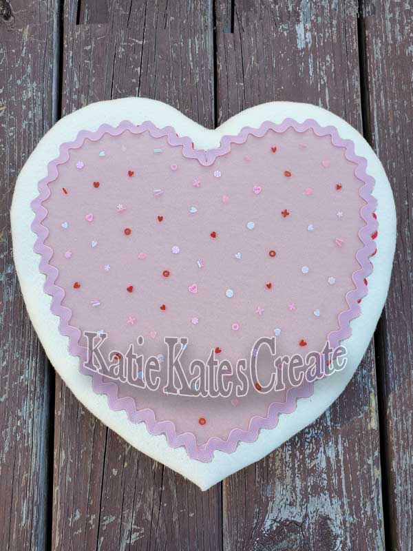 Faux Heart Shaped  Sugar Cookie Wreath / Swag Attachment