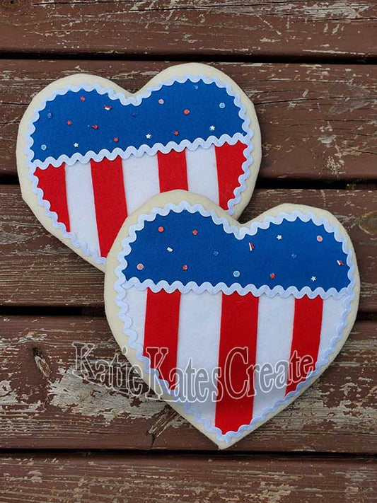 Faux Patriotic Sugar Cookies Wreath Attachment (set of 2)