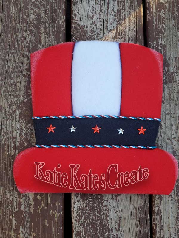 Uncle Sam Whimsical Hat Wreath / Swag Attachment